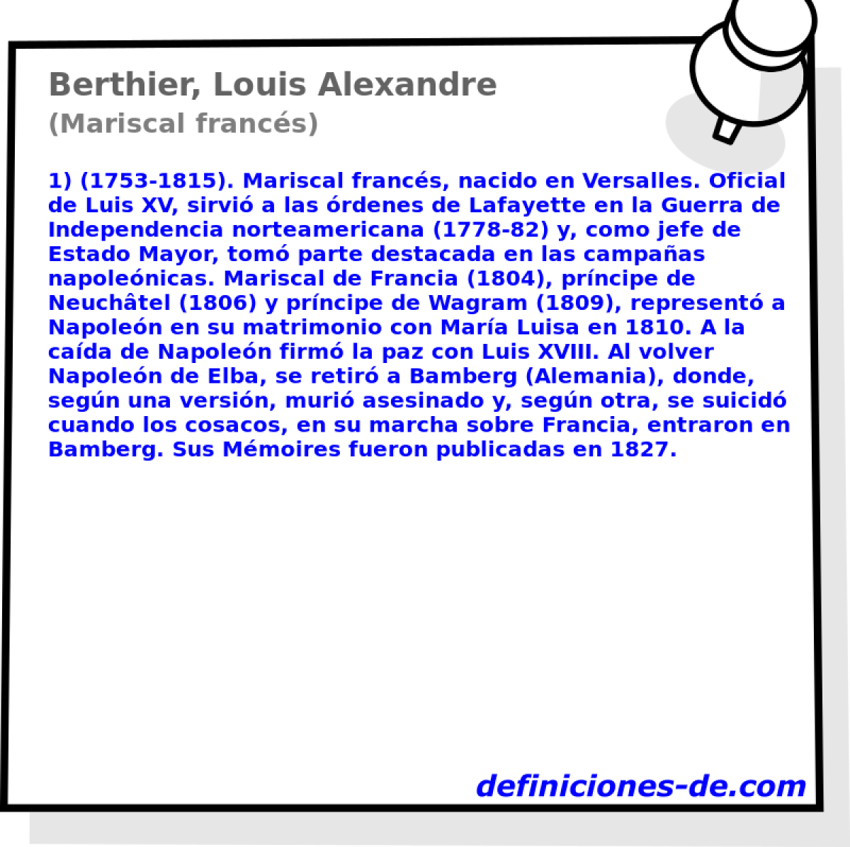 Berthier, Louis Alexandre (Mariscal francs)