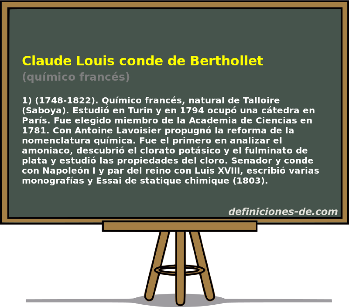 Claude Louis conde de Berthollet (qumico francs)