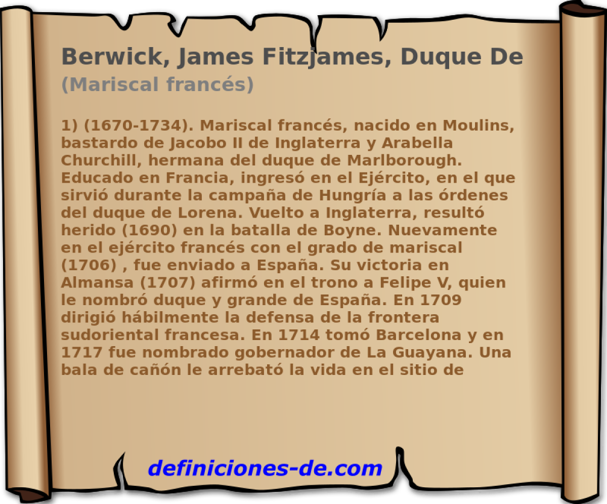 Berwick, James Fitzjames, Duque De (Mariscal francs)