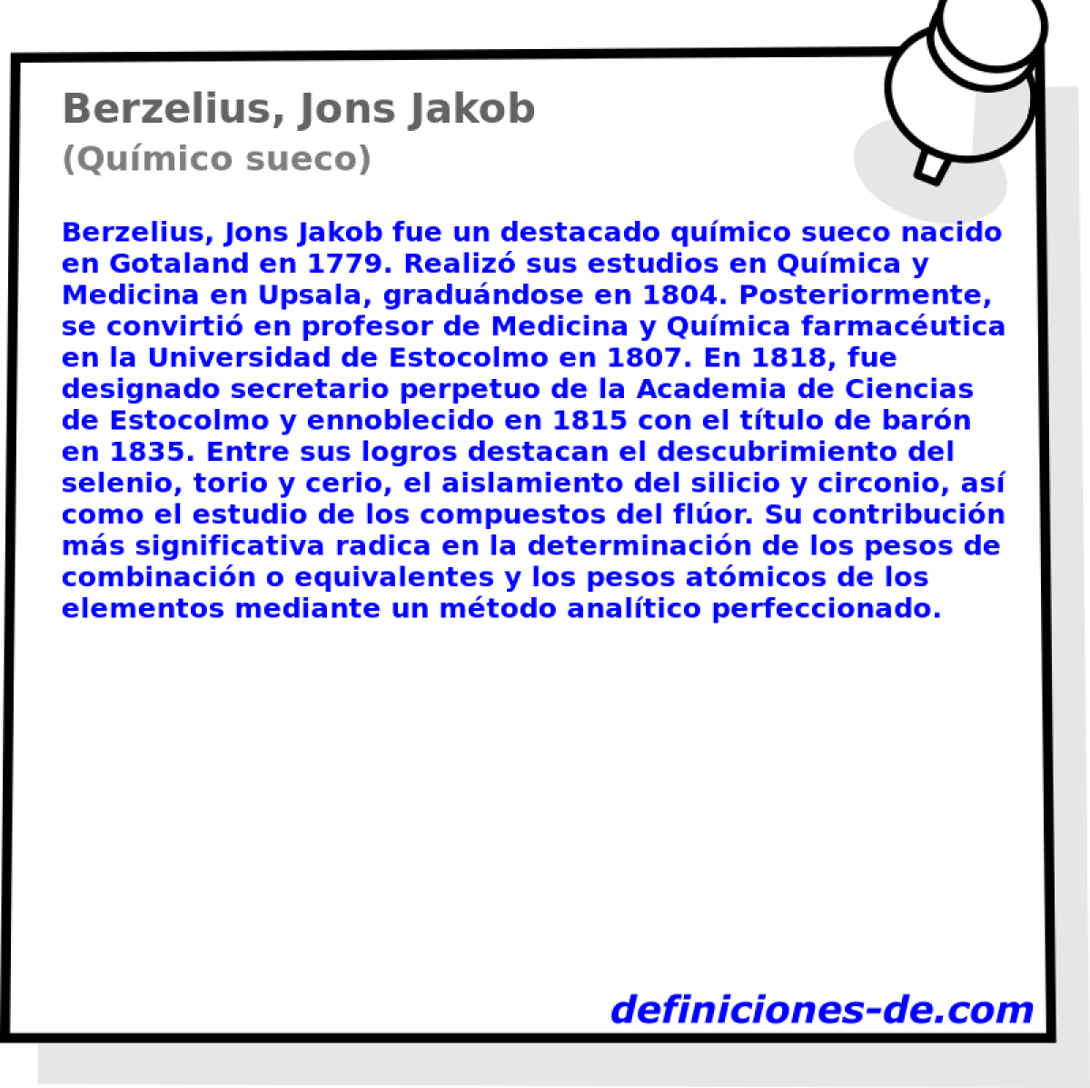 Berzelius, Jons Jakob (Qumico sueco)