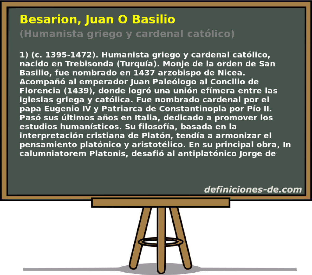 Besarion, Juan O Basilio (Humanista griego y cardenal catlico)
