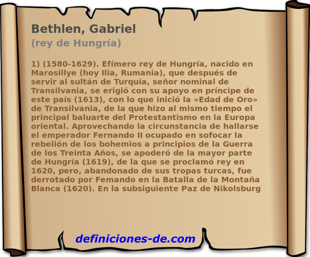 Bethlen, Gabriel (rey de Hungra)