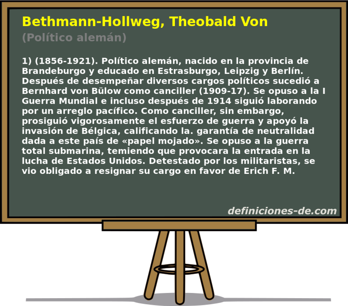 Bethmann-Hollweg, Theobald Von (Poltico alemn)