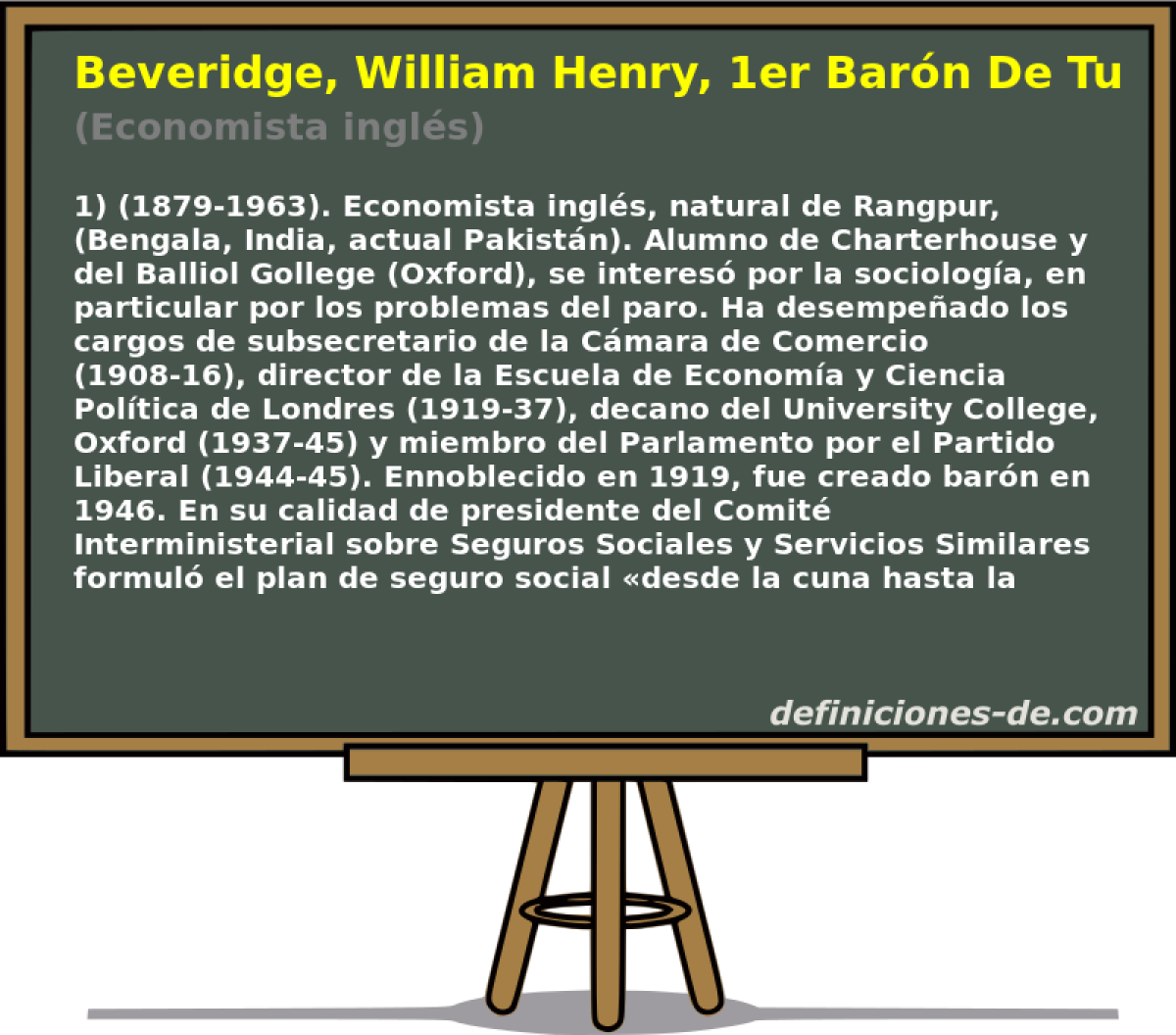 Beveridge, William Henry, 1er Barn De Tuggal (Economista ingls)