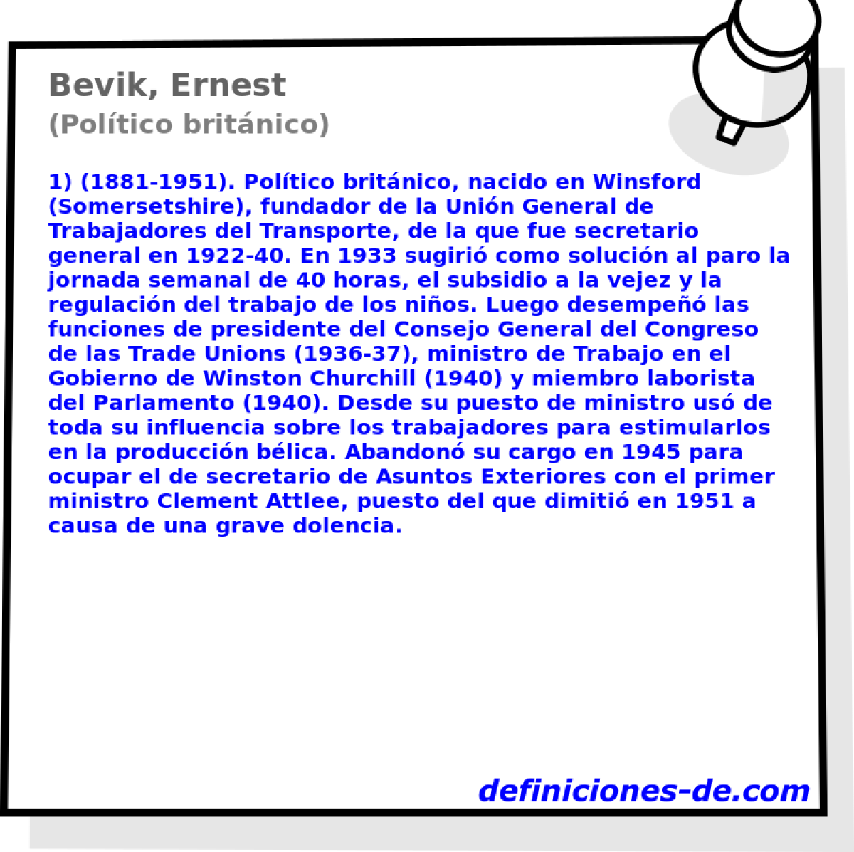Bevik, Ernest (Poltico britnico)