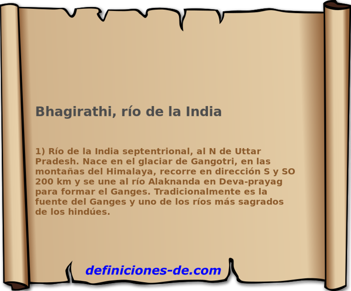 Bhagirathi, ro de la India 