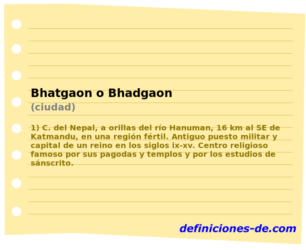 Bhatgaon o Bhadgaon (ciudad)