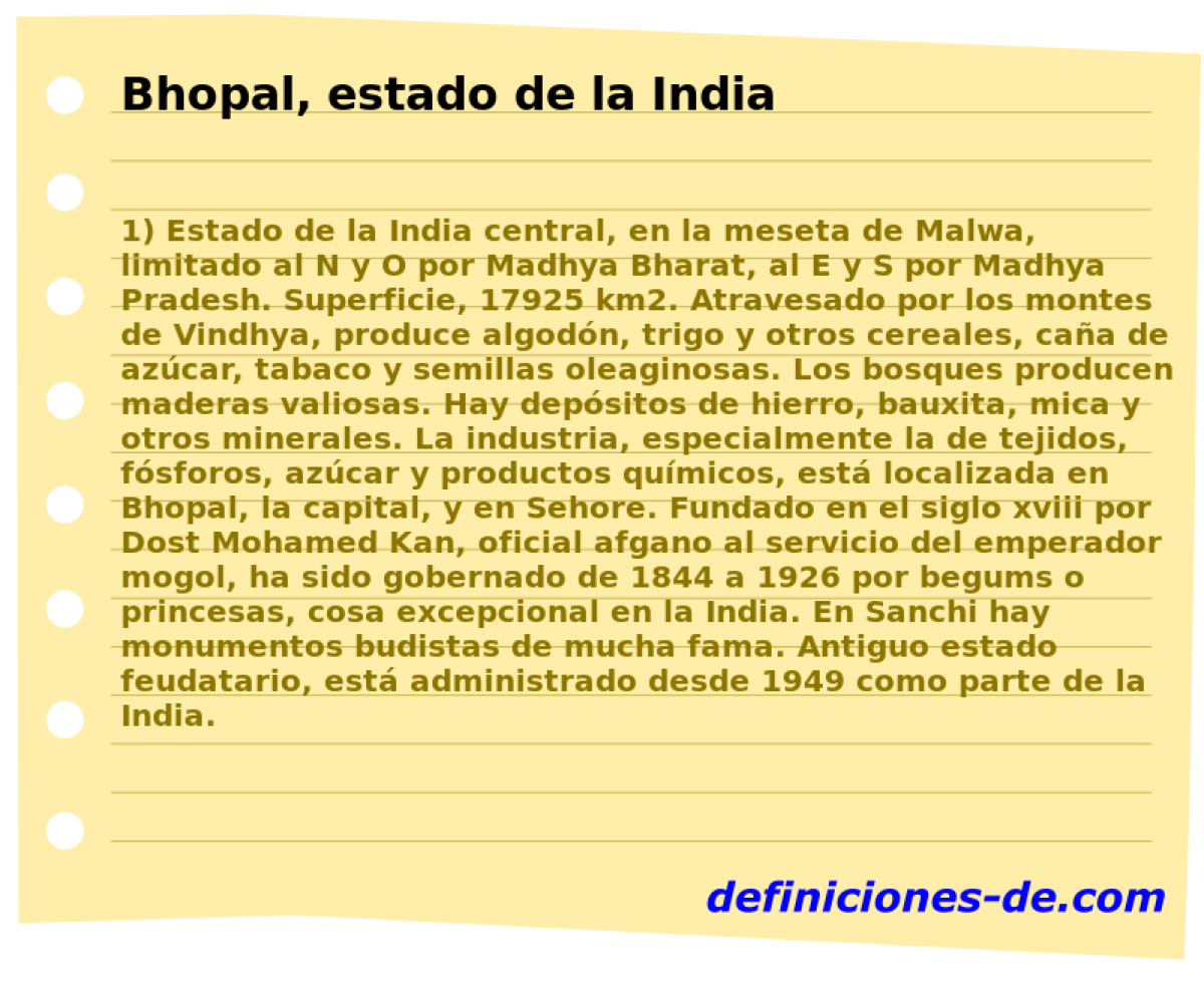 Bhopal, estado de la India 