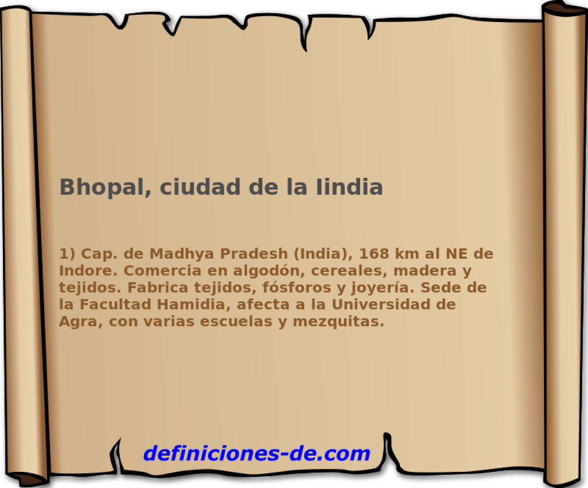 Bhopal, ciudad de la Iindia 
