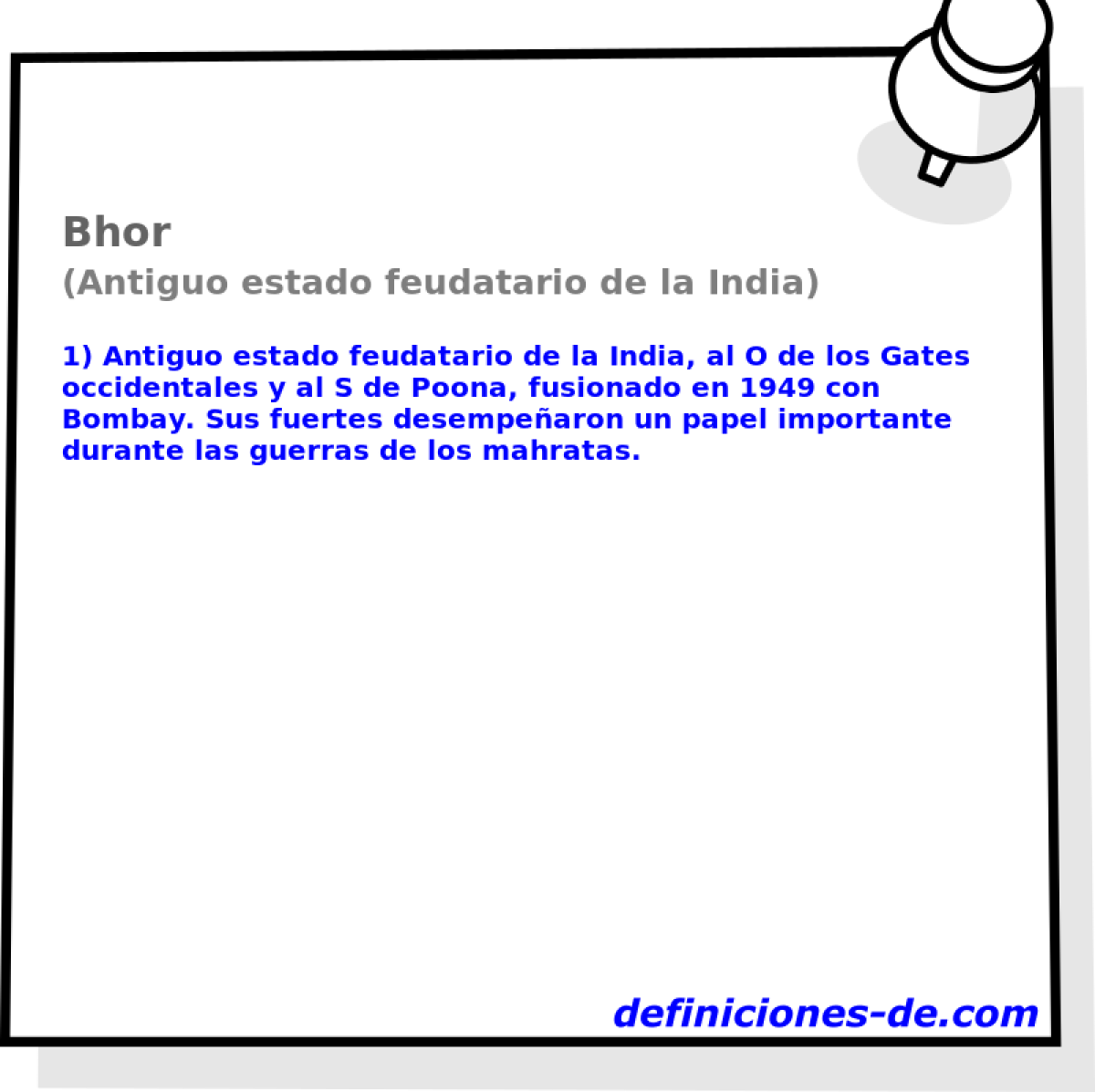 Bhor (Antiguo estado feudatario de la India)