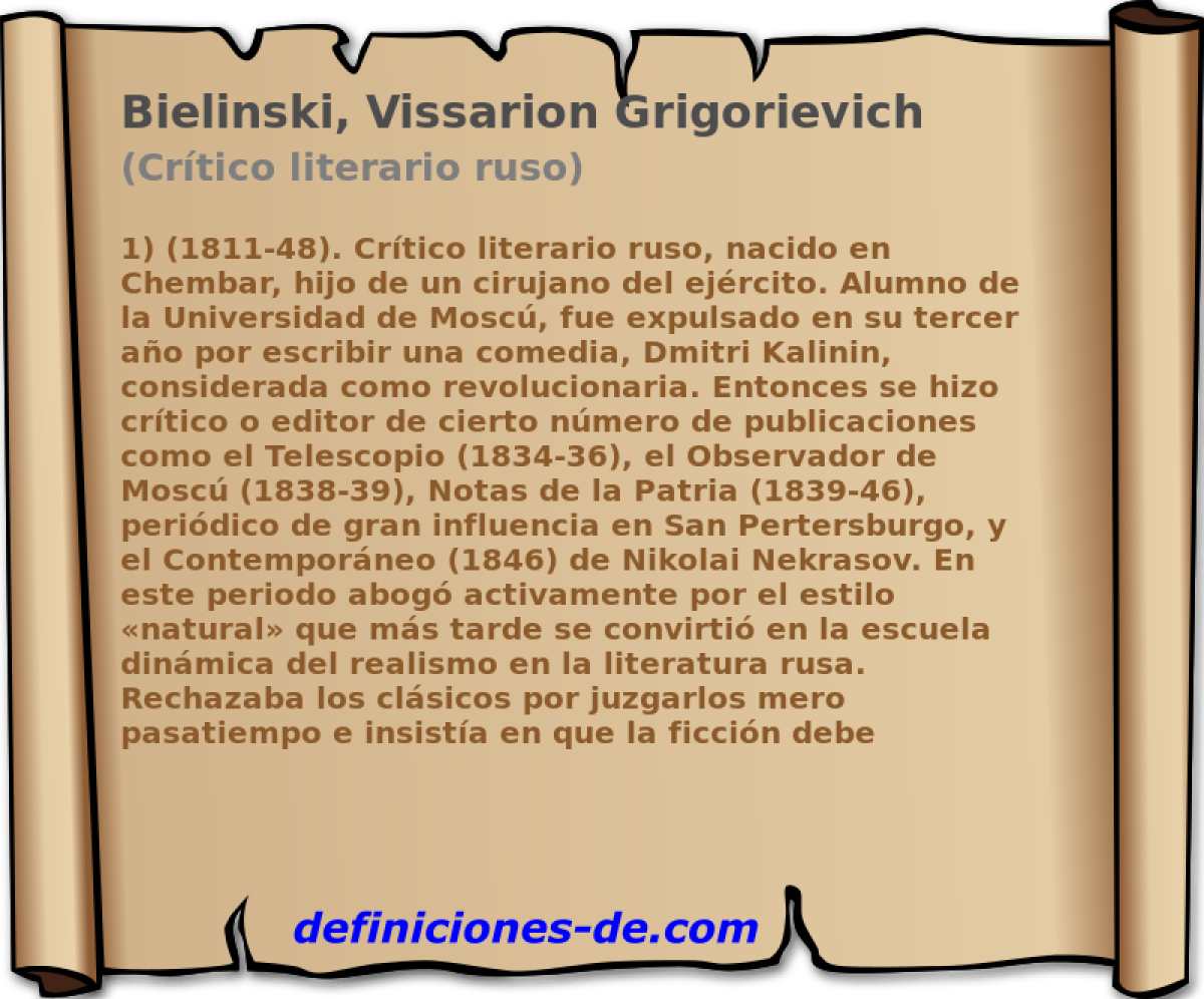 Bielinski, Vissarion Grigorievich (Crtico literario ruso)