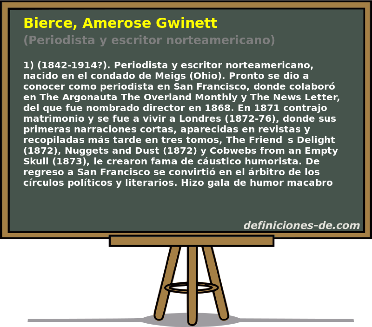 Bierce, Amerose Gwinett (Periodista y escritor norteamericano)