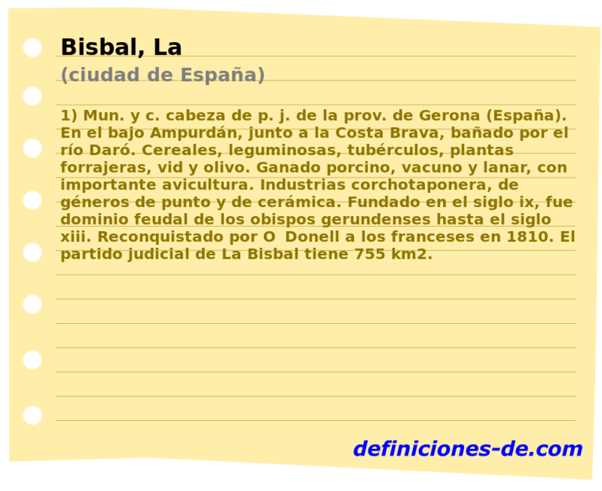 Bisbal, La (ciudad de Espaa)