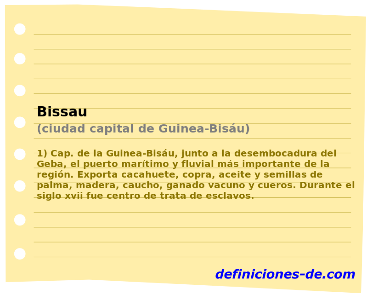 Bissau (ciudad capital de Guinea-Bisu)