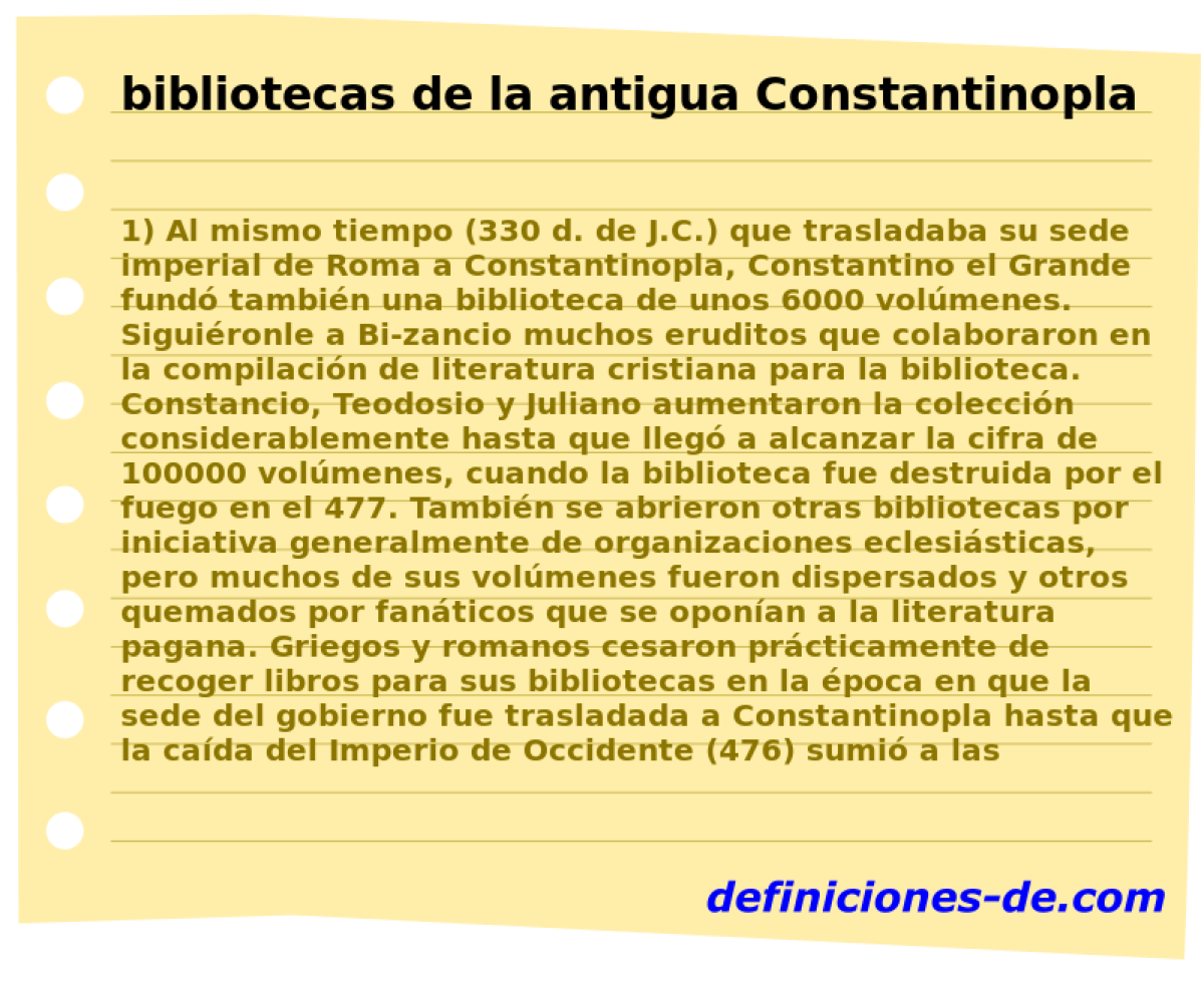 bibliotecas de la antigua Constantinopla 