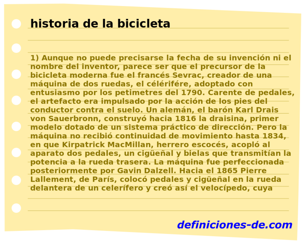 historia de la bicicleta 