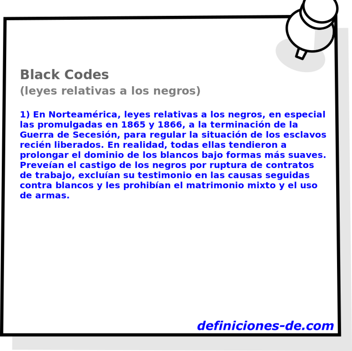 Black Codes (leyes relativas a los negros)