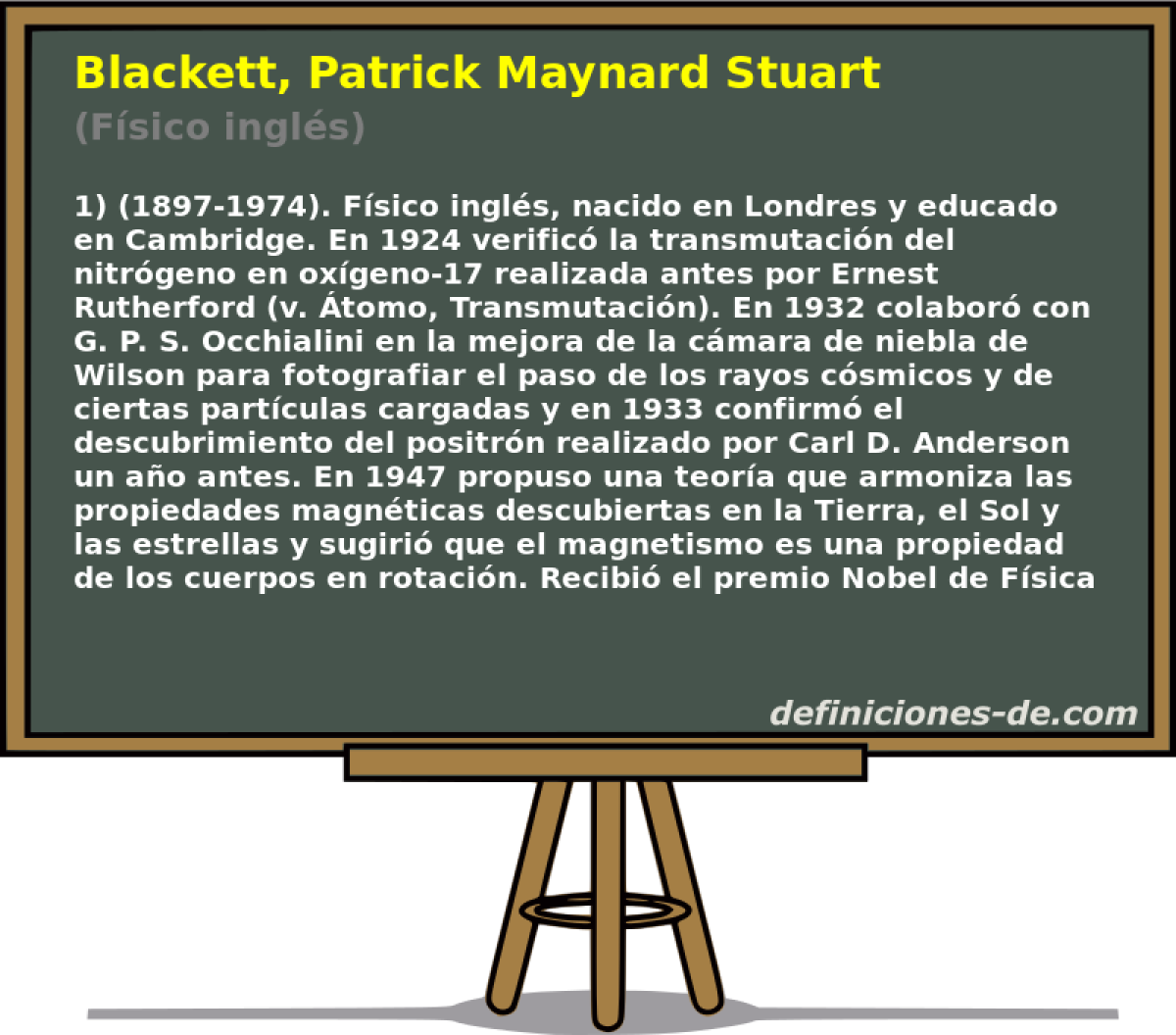 Blackett, Patrick Maynard Stuart (Fsico ingls)