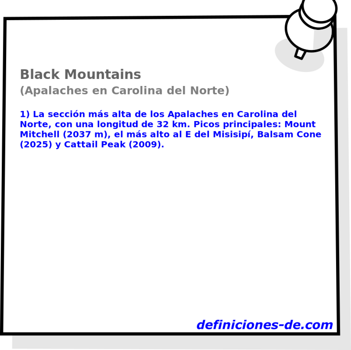 Black Mountains (Apalaches en Carolina del Norte)