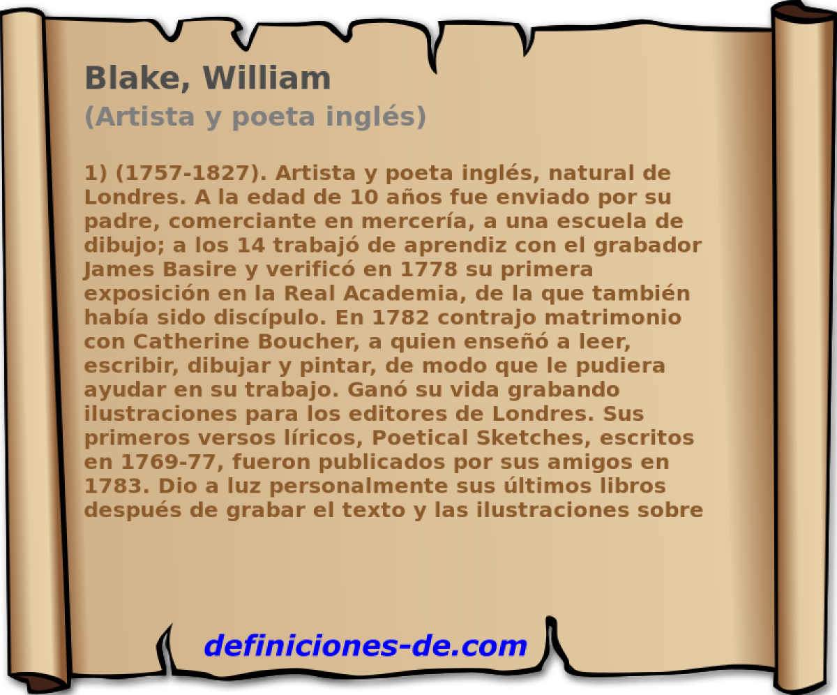Blake, William (Artista y poeta ingls)