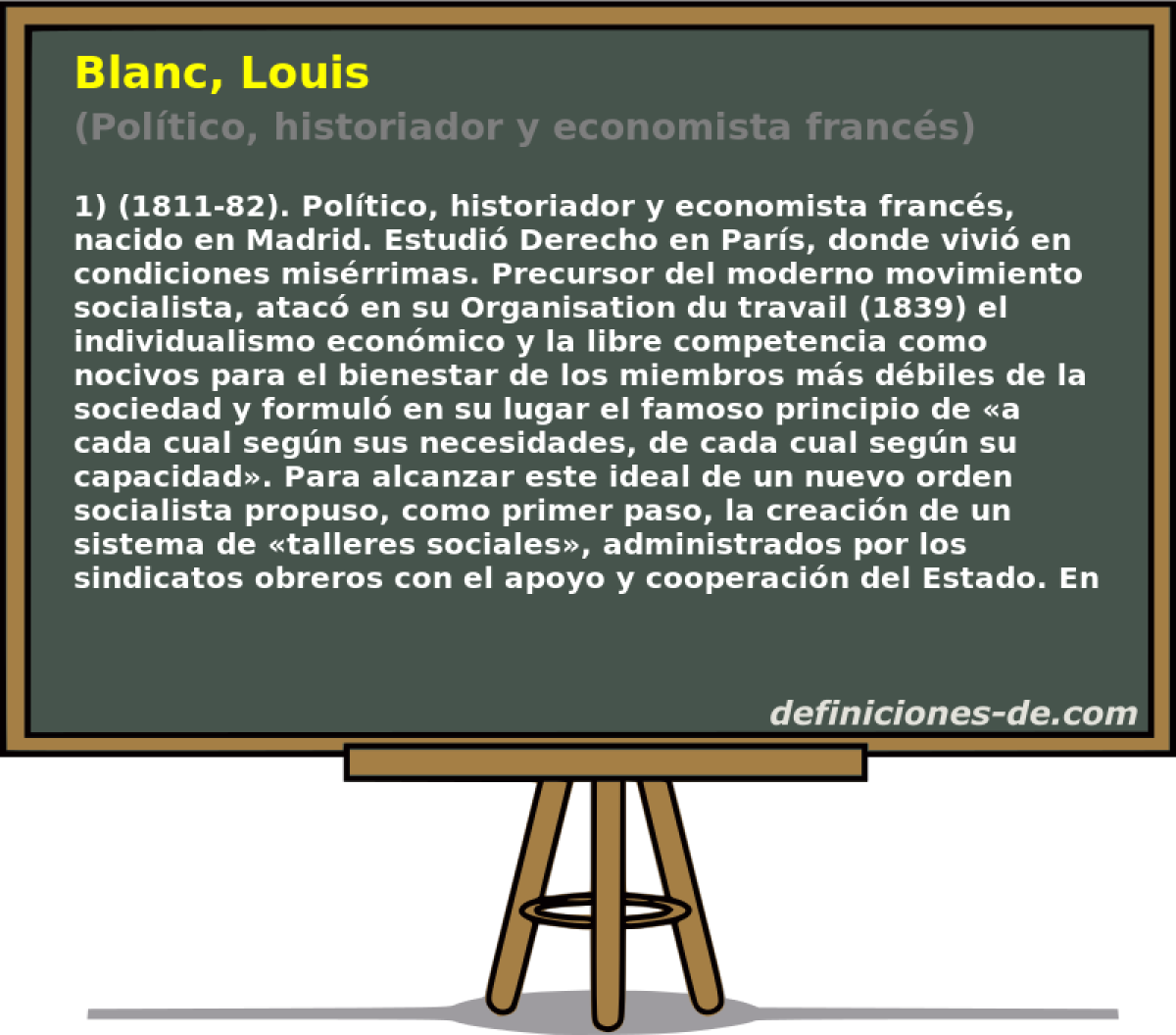 Blanc, Louis (Poltico, historiador y economista francs)