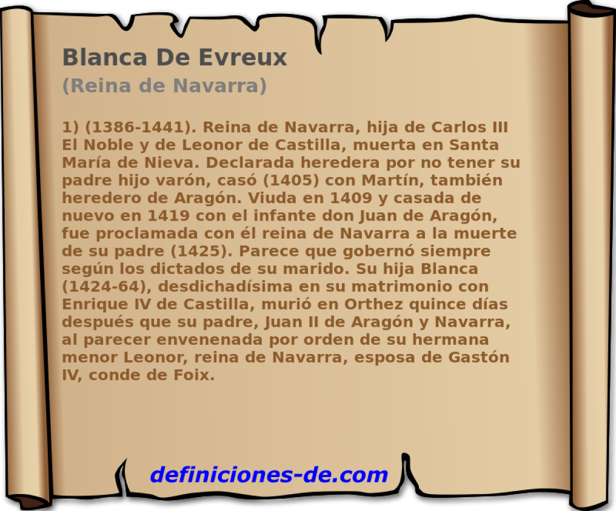 Blanca De Evreux (Reina de Navarra)