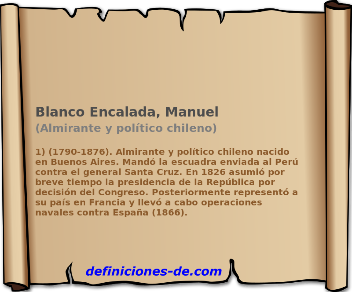 Blanco Encalada, Manuel (Almirante y poltico chileno)