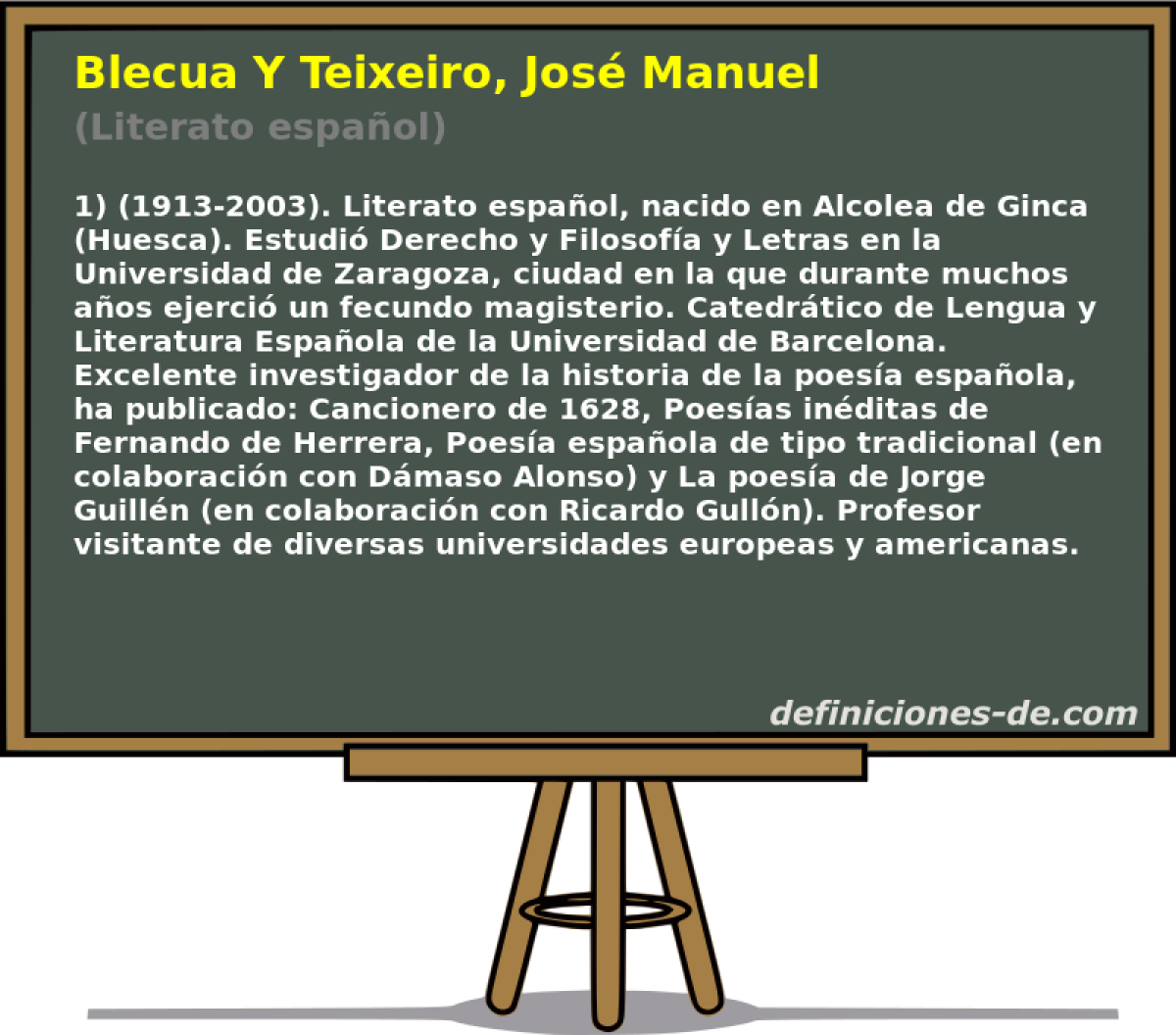 Blecua Y Teixeiro, Jos Manuel (Literato espaol)