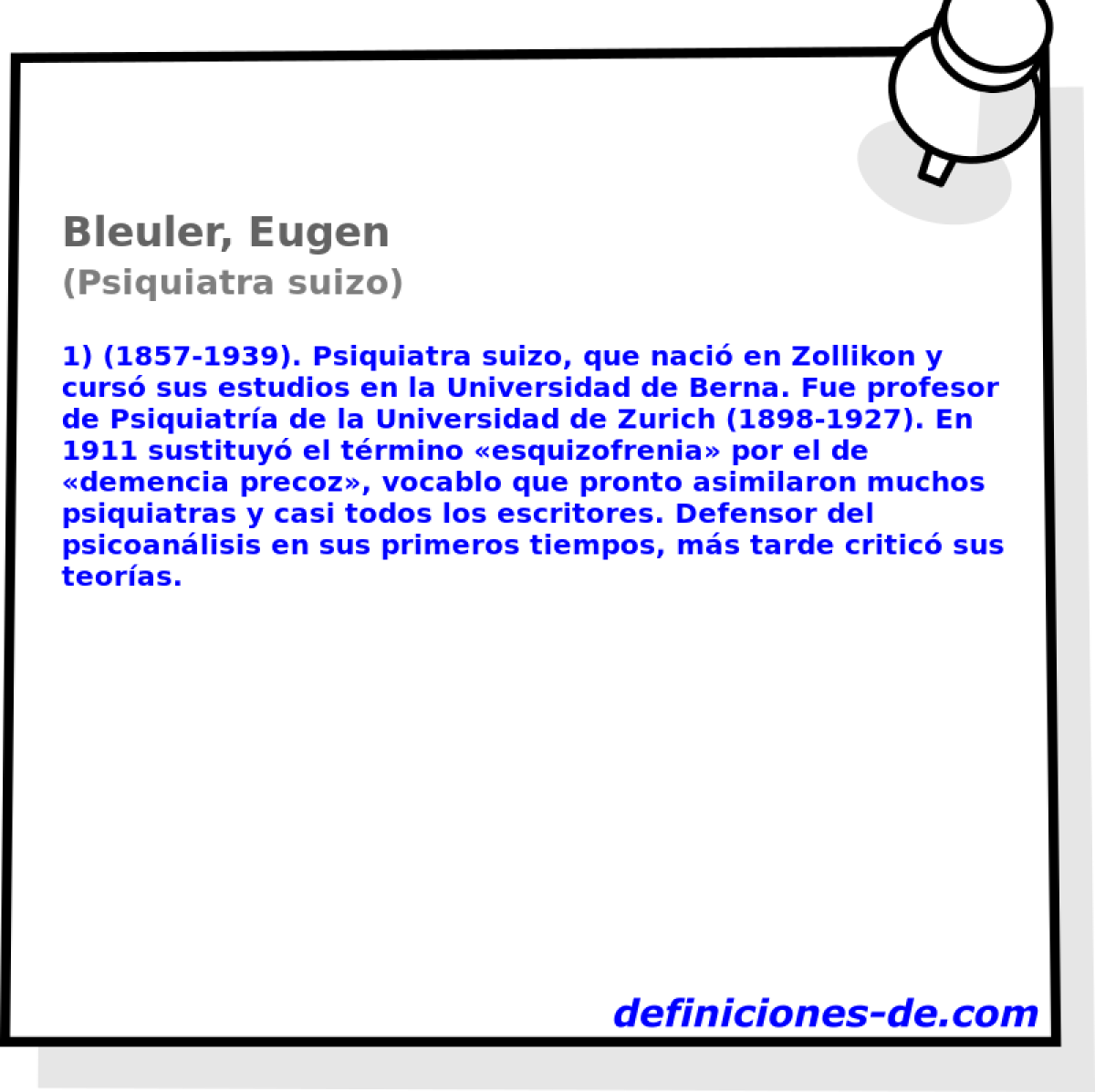 Bleuler, Eugen (Psiquiatra suizo)