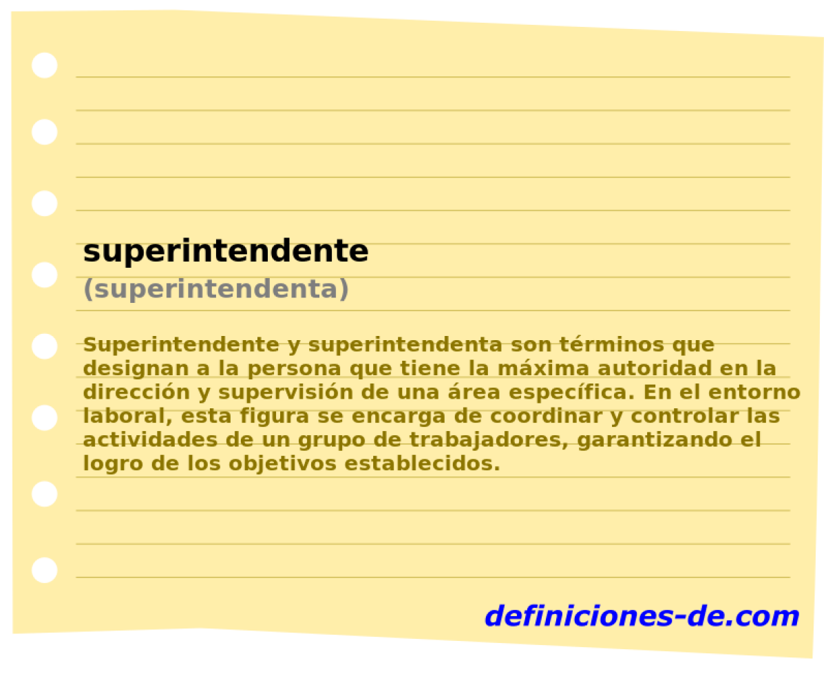 superintendente (superintendenta)