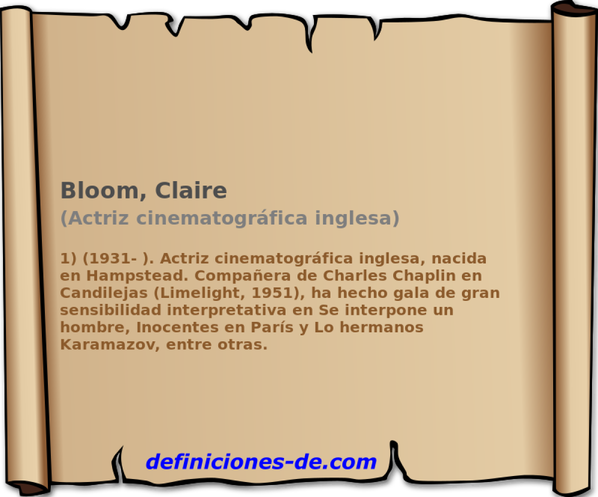 Bloom, Claire (Actriz cinematogrfica inglesa)