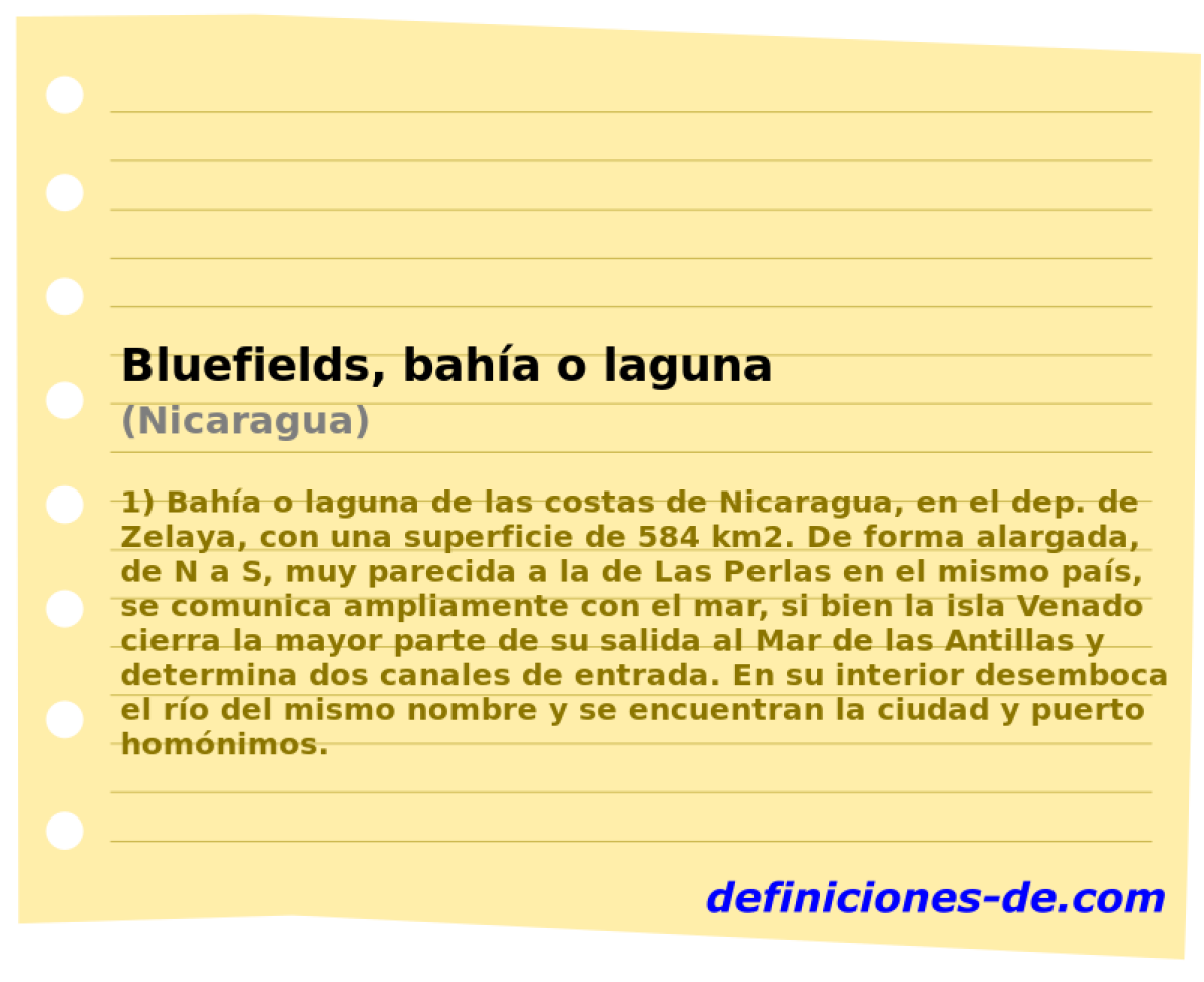 Bluefields, baha o laguna (Nicaragua)