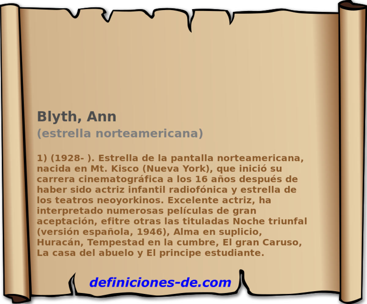 Blyth, Ann (estrella norteamericana)