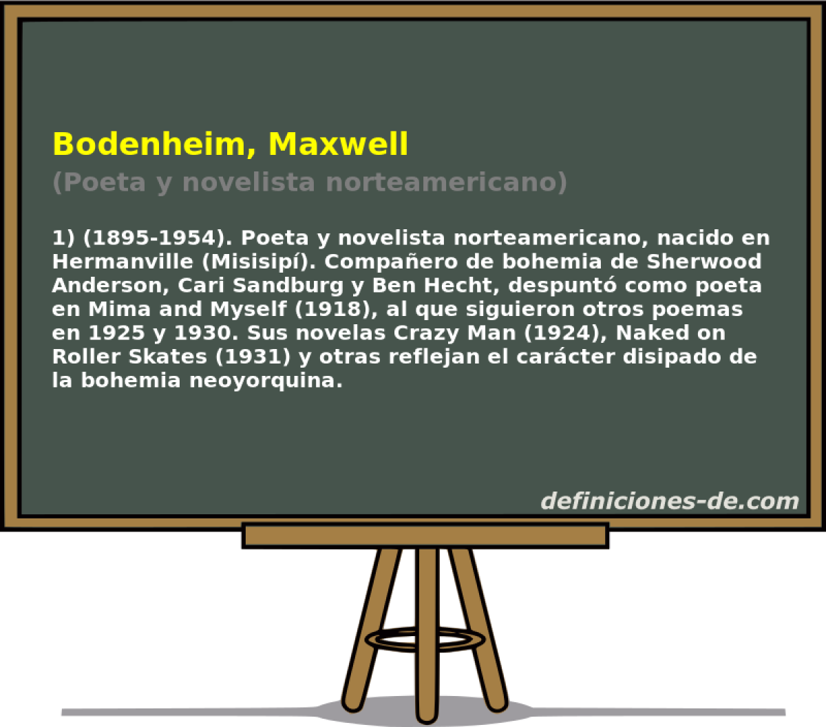 Bodenheim, Maxwell (Poeta y novelista norteamericano)