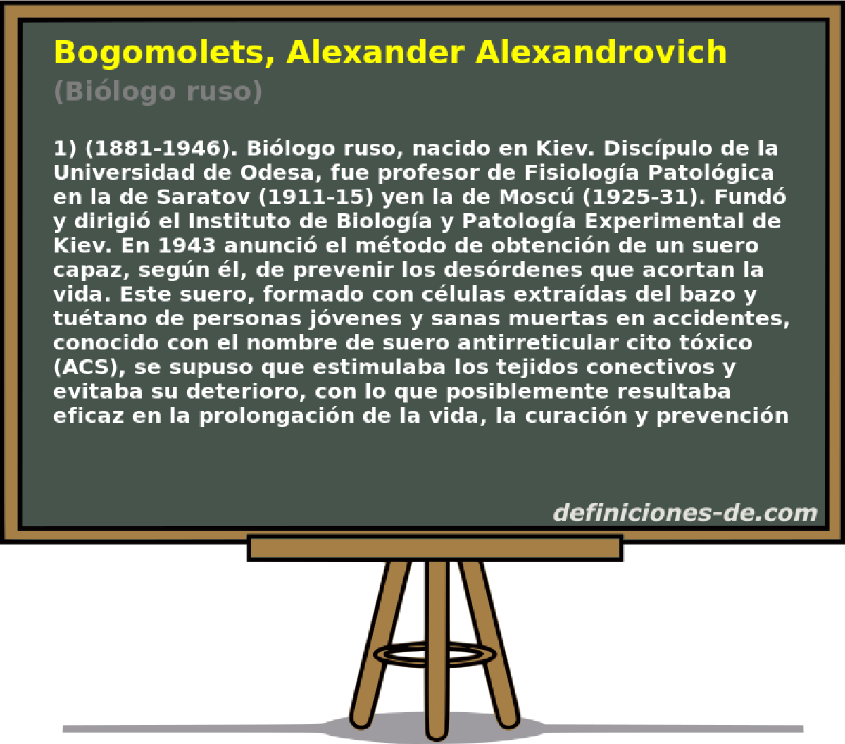 Bogomolets, Alexander Alexandrovich (Bilogo ruso)