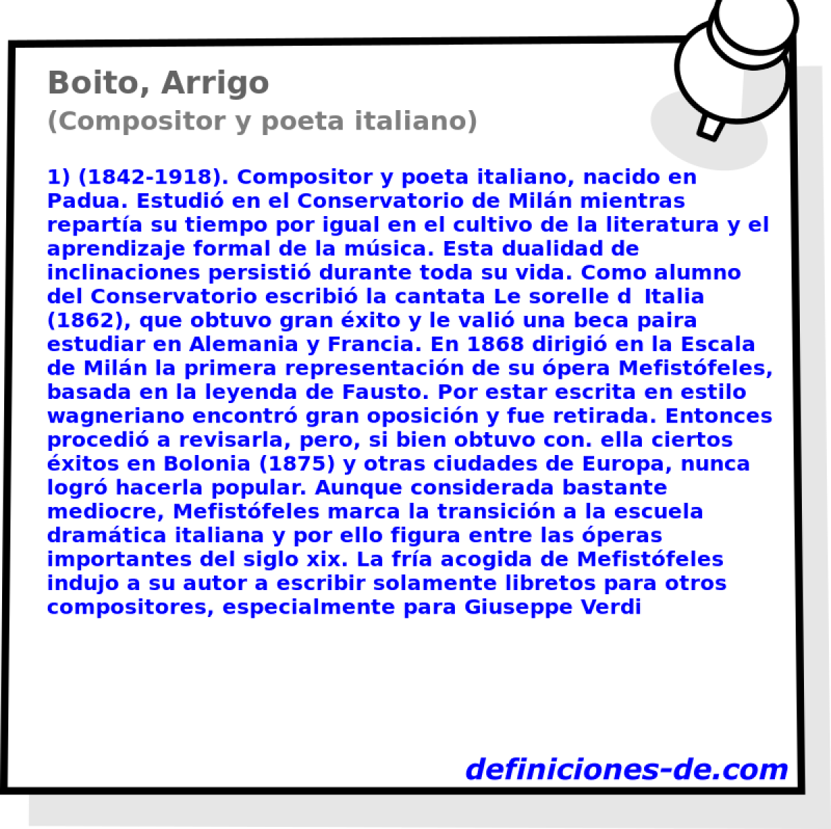 Boito, Arrigo (Compositor y poeta italiano)