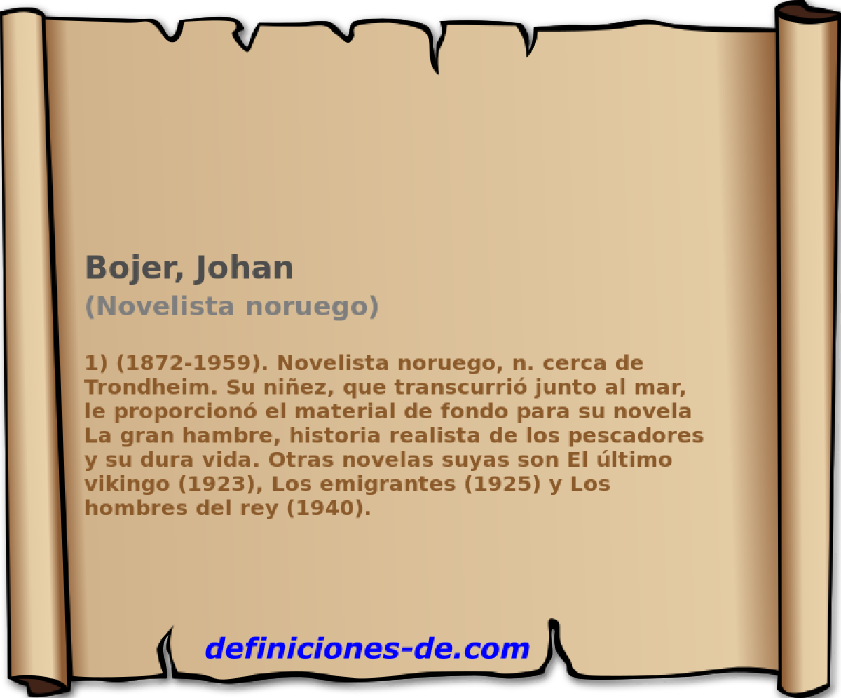 Bojer, Johan (Novelista noruego)