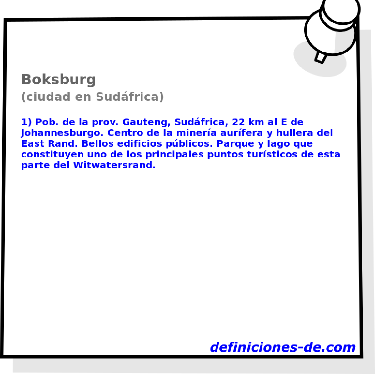 Boksburg (ciudad en Sudfrica)