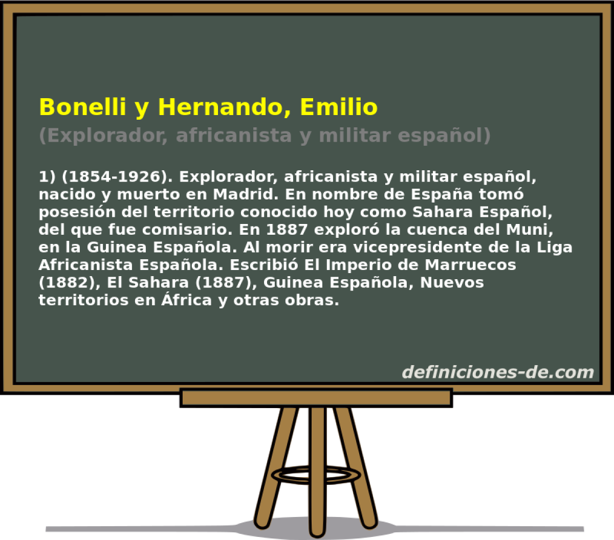 Bonelli y Hernando, Emilio (Explorador, africanista y militar espaol)