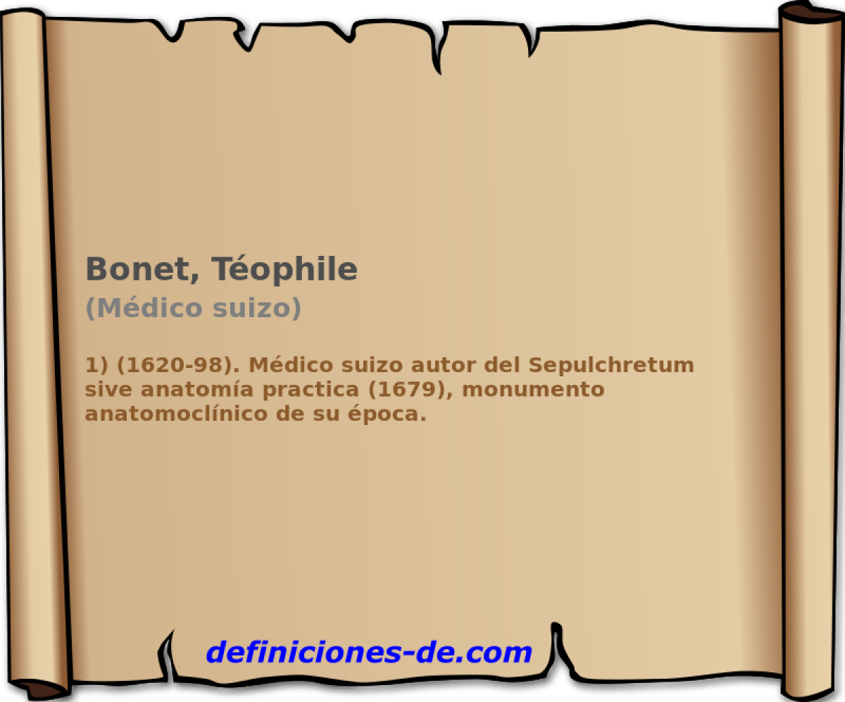 Bonet, Tophile (Mdico suizo)