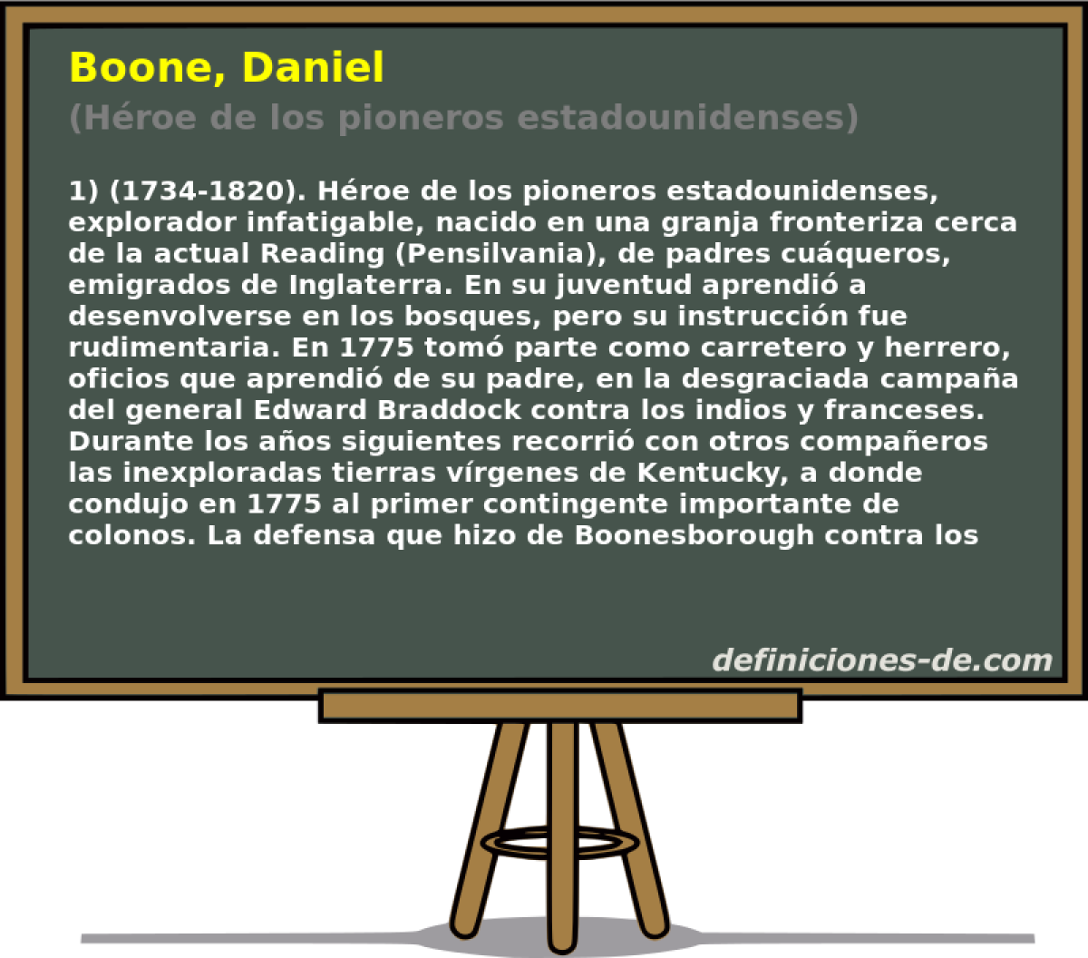 Boone, Daniel (Hroe de los pioneros estadounidenses)