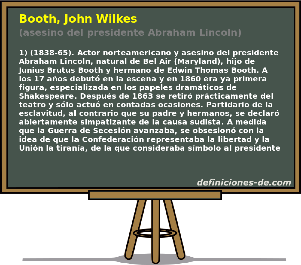 Booth, John Wilkes (asesino del presidente Abraham Lincoln)