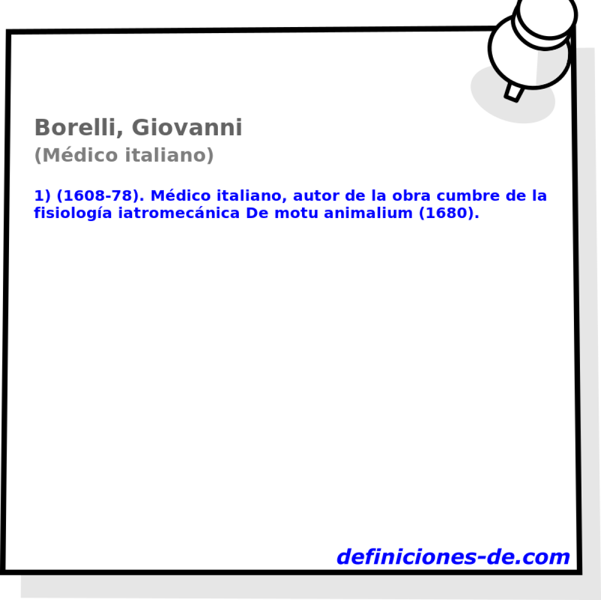 Borelli, Giovanni (Mdico italiano)