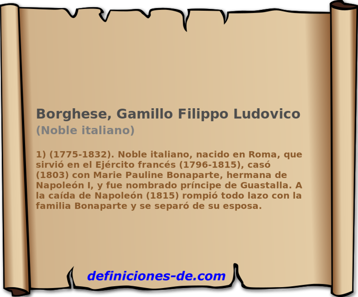 Borghese, Gamillo Filippo Ludovico (Noble italiano)