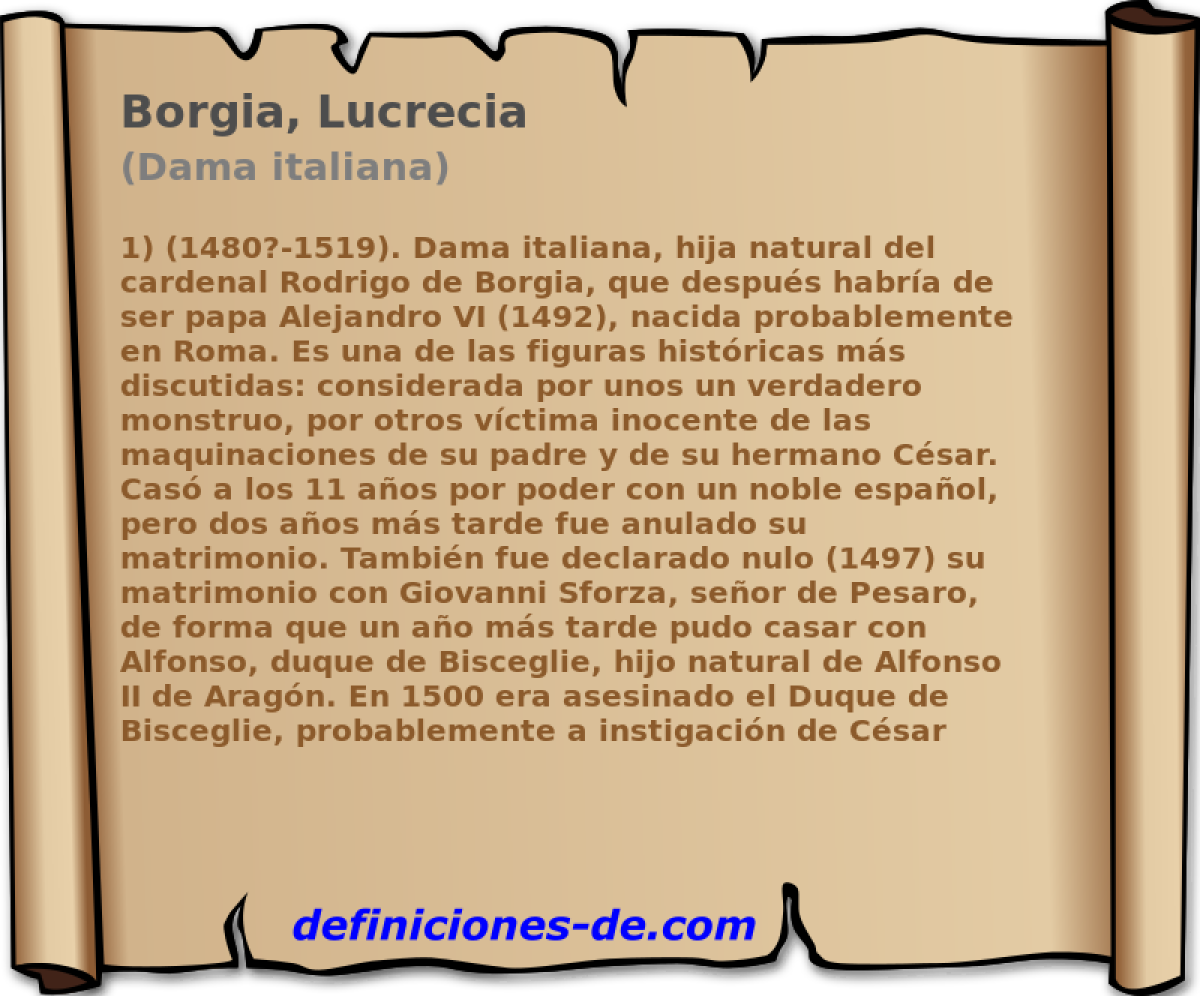Borgia, Lucrecia (Dama italiana)