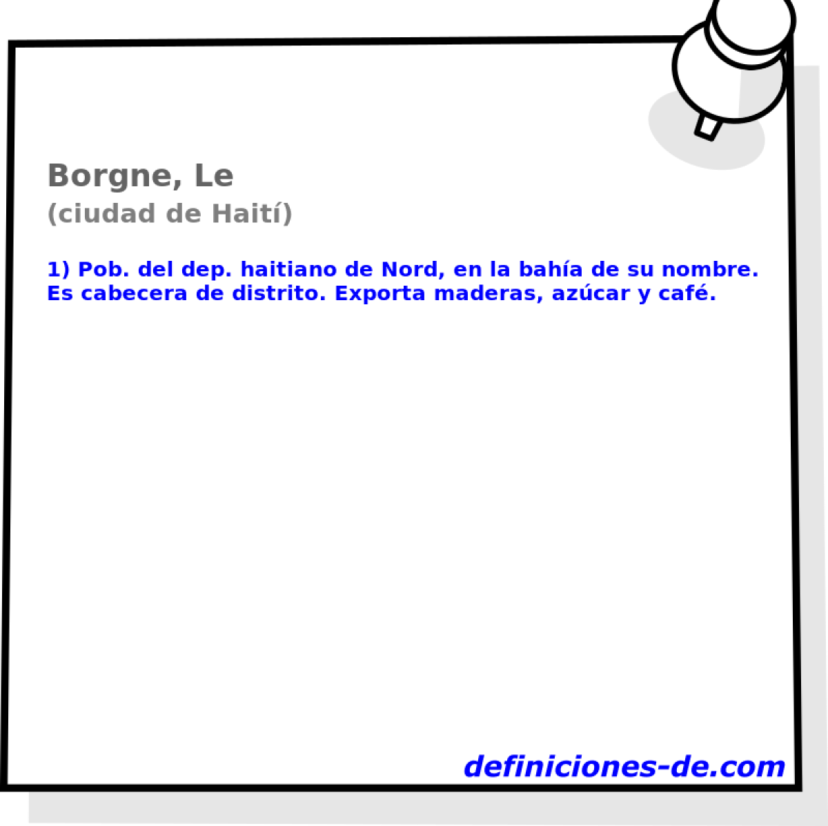 Borgne, Le (ciudad de Hait)