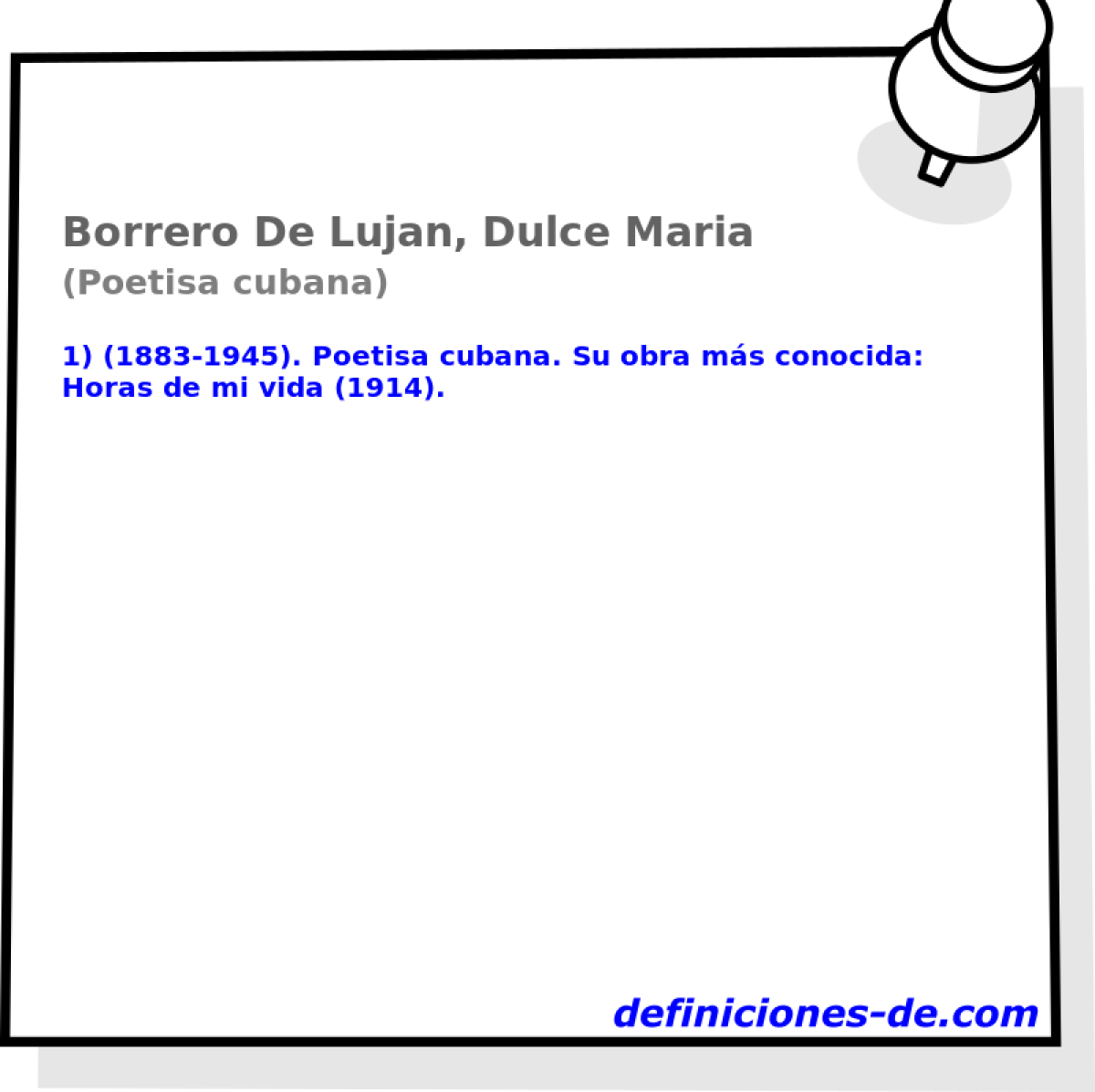 Borrero De Lujan, Dulce Maria (Poetisa cubana)