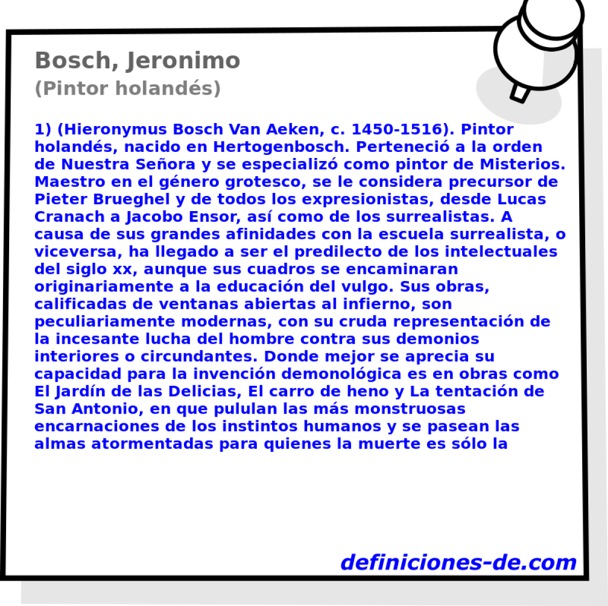Bosch, Jeronimo (Pintor holands)