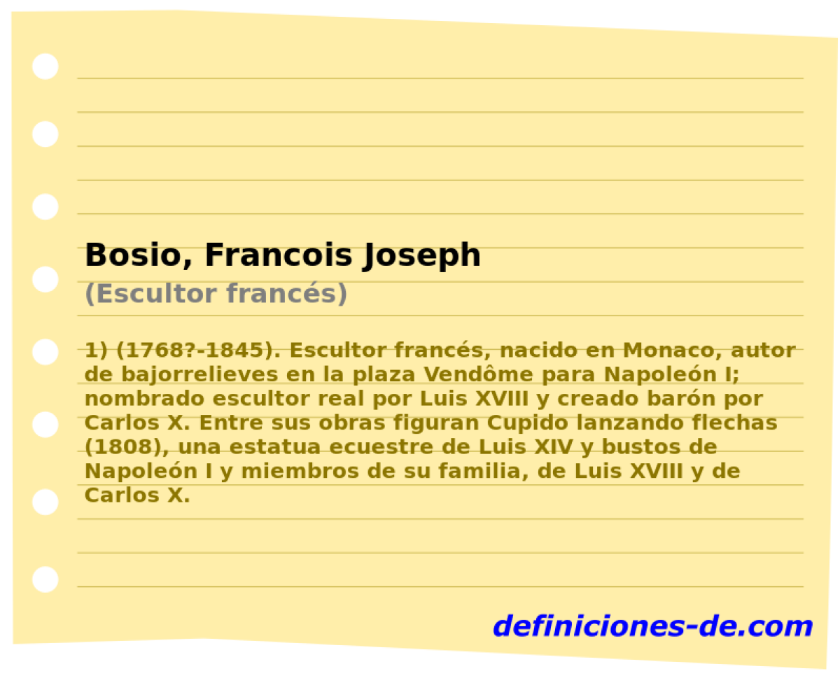 Bosio, Francois Joseph (Escultor francs)