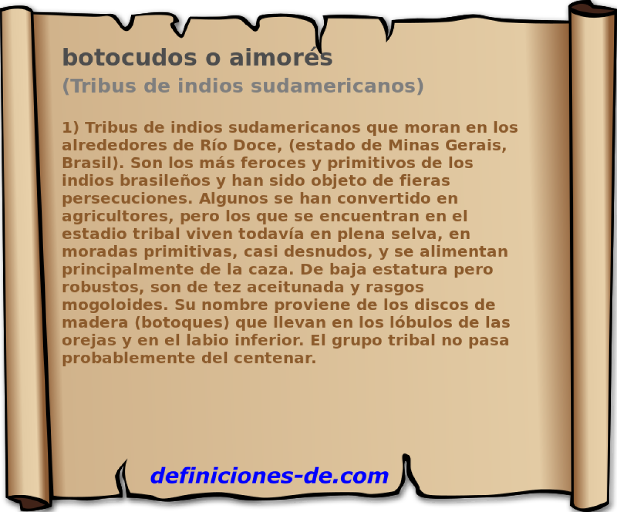botocudos o aimors (Tribus de indios sudamericanos)